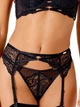 Пояс для панчох Gossard Suspence 19902 з екологічного мережива сексуальна люкс білизна XS Чорний (5053014824464) - изображение 4