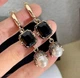 Сережки-підвіски “Royal Noir” з чорним агатом та перлами, antique gold золотисті стиль вінтаж бохо 8164 - зображення 3