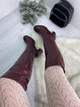 Сапоги зимние женские натуральная кожа на каблуке бордовые 657 2880 35 - изображение 5