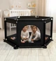 Детский манеж игровая площадка SEWEN KIDS 125×110×65см черный из трубок из нержавеющей стали ткань Оксфорд - изображение 3