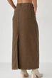 Котоновая длинная юбка с разрезом Lurex Коричневый XL (1957) - изображение 2