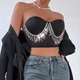Топ жіночий зі стразами Honey Fashion Accessories M чорний (4039) - изображение 1