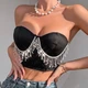 Топ жіночий зі стразами Honey Fashion Accessories M чорний (4039) - изображение 2