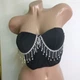 Топ жіночий зі стразами Honey Fashion Accessories M чорний (4039) - изображение 6
