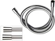 Шланг для душової лійки Remer 150 см PVC SHINY SILVER GLOSSY - изображение 1