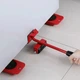 Набор для перемещения мебели Furniture Mover Rollers, до 150 кг, красный - изображение 6