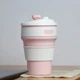 Силіконова складна чашка для кави та чаю Collapsible Coffee Cup 350 ml Rose - изображение 2