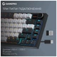 Клавіатура GamePro Asgard Valhalla Pro MK160B-D-Pro Rainy Switch Wireless/Bluetooth/USB UA Black (MK160B-D-Pro) - зображення 11