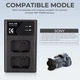Двухканальное зарядное устройство K&F Concept NP-FW50 для камер Sony (KF28.0009) - изображение 5