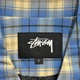 Куртка Stussy блакитна в клітку з коміром, розмір М - изображение 2
