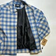 Куртка Stussy блакитна в клітку з коміром, розмір М - изображение 4