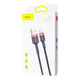Кабель Baseus Cafule Cable USB for Type-C 3 A 1 м Red/Black (CATKLF-B91) - изображение 4
