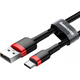 Кабель Baseus Cafule Cable USB for Type-C 3 A 1 м Red/Black (CATKLF-B91) - изображение 5