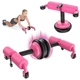 Универсальный тренажер для дома Multifunction Abdominal Wheel Розовый - изображение 3