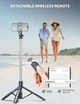 Штатив-селфи палка SelfieShow 180 см, Bluetooth-пульт, 360°, 1/4", для iPhone Android - изображение 2