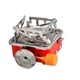 Портативна газова плита 100г/год Portable Card Type Stove K-202 13х16х9,5 см з регулятором потужності полум'я та п'єзопідпалом - зображення 1
