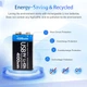 Крона акумулятор 9V Li-ion 4100 mWh Type-C (комплект 4 шт.) - зображення 2