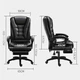 Кресло офисное поворотное с массажем и подножкой BOSS Black - изображение 4