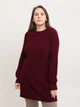 Светр жіночий бордовий подовжений прямий 8031-7 ONE SIZE - зображення 6