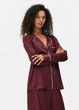 Сатинова пижамна рубашка Boyfriend Primark XS для дома и сна Бордовый (8679) - изображение 1