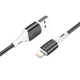 Кабель Borofone BX79 USB to Lightning 1m чорний - зображення 1