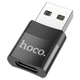 Адаптер переходник Hoco UA17 USB to Type-C (F) черный - изображение 1