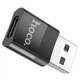 Адаптер переходник Hoco UA17 USB to Type-C (F) черный - изображение 3