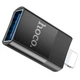 Адаптер перехідник Hoco UA17 Lightning to USB 2.0 (F) чорний - зображення 3