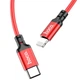 Кабель Hoco X14 DS Type-C to Lightning PD 3m червоний - зображення 3