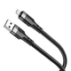 Кабель Borofone BU35 USB to MicroUSB 1.2m чорний - зображення 1