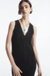 Сукня жіноча COS buttoned rib-knit maxi dress 1222929002 XS Чорний - изображение 3