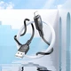 Кабель USB Hoco U120, USB to Lightning, 2.4А, 1.2m, чорний - зображення 5