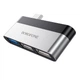 Мультиадаптер хаб Borofone DH1 3в1 Type-C to USB 3.0 (F)/ 2 USB 2.0 (F) - изображение 3