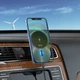 Автотримач Hoco CA91 магнітний з бездротовою зарядкою 15W сірий - зображення 4