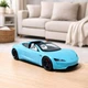 Металева іграшкова машинка Автопром Tesla Roadster 1:24 (19,5 см) — світло, звук, інерційна, блакитна - зображення 8