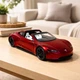 Металлическая машинка Автопром Tesla Roadster 1:24 (19,5 см) — свет, звук, инерционная, открывающиеся двери, красная - изображение 8