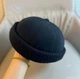 Молодежная утепленная кепка-докер с вязаным отворотом — флисовая подкладка, one size Черная - изображение 3
