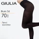 Женские тёплые Giulia BLUES 3D 70 (4) Black-nero, колготки из микрофибры, чёрные капроновые, женские плотные колготки, Giulia BLUES - изображение 1