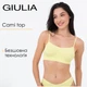 Бесшовный топ на тонких бретелях Giulia CAMI TOP L/XL Yellow-charlock, женский топ из микрофибры - изображение 1