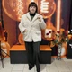 Шуба женская эко мех лама карманы без капюшона 52 бежевая - изображение 2