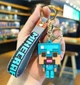 Брелок подвеска на рюкзак Стив из игры Майнкрафт 3D (Steve Minecraft) Зеленый - изображение 8