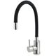 VENTA VS452SB Black Смеситель для кухни с гибким ЧЕРНЫМ силиконовым изливом Нержавейка (VA3008E) - изображение 1