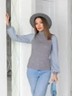 Женская элегантная кофта гольф в рубчик Fashion 54/56 серый - изображение 1