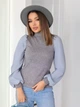 Женская элегантная кофта гольф в рубчик Fashion 54/56 серый - изображение 3