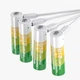 Аккумуляторные батарейки AA GMCELL Li-ion 3150 mWh (4 шт) USB Type C 1.5V Пальчиковые с зарядкой перезаряжаемые 1000+ циклов (BT08) - изображение 1