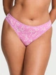 Жіночі трусики Victoria Secret (223918439619) Lace-Waist Bikini XL рожеві - зображення 1