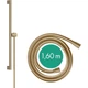 Душова штанга HANSGROHE Unica S Puro 65 см зі шлангом 160 см, Brushed Bronze (24402140) - зображення 5