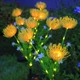 Садова LED квітка лікоріс для дачі з живленням від сонця декор оформлення ландшафту жовтий - зображення 7