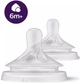 Соска Avent Natural 6міс+, силіконова, Природний потік, для густої їжі, 2шт (639903) - изображение 1