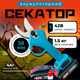 Секатор акумуляторний професійний Krafftec 42V 4Ah, електричний садовий секатор для обрізки гілок до 38 мм, 2 акумулятори, у кейсі синій - зображення 1